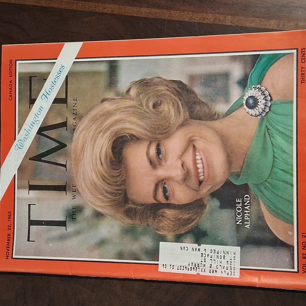 1963 TIME Magazine  - Nicole Alphand